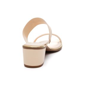 Tamanco Beira Rio Salto Grosso Feminino 8379.252 Off-White