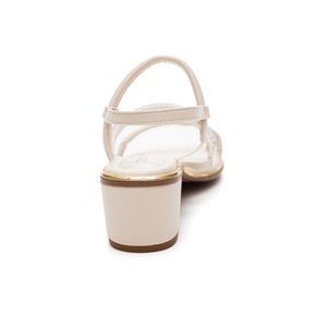 Sandália Beira Rio Salto Grosso Feminina 8379.237 Off-White