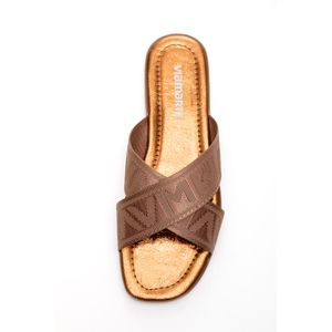 Chinelo Via Marte Rasteiras Feminina Slide 173-013-01 Cobre