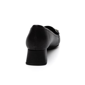 Sapato Piccadilly Salto Baixo Feminino Texturizado 160079 Preto