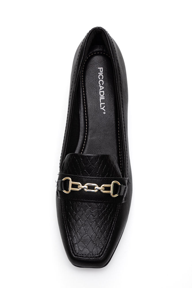 Sapato-Piccadilly-Salto-Baixo-Feminino-Texturizado-160079-Preto