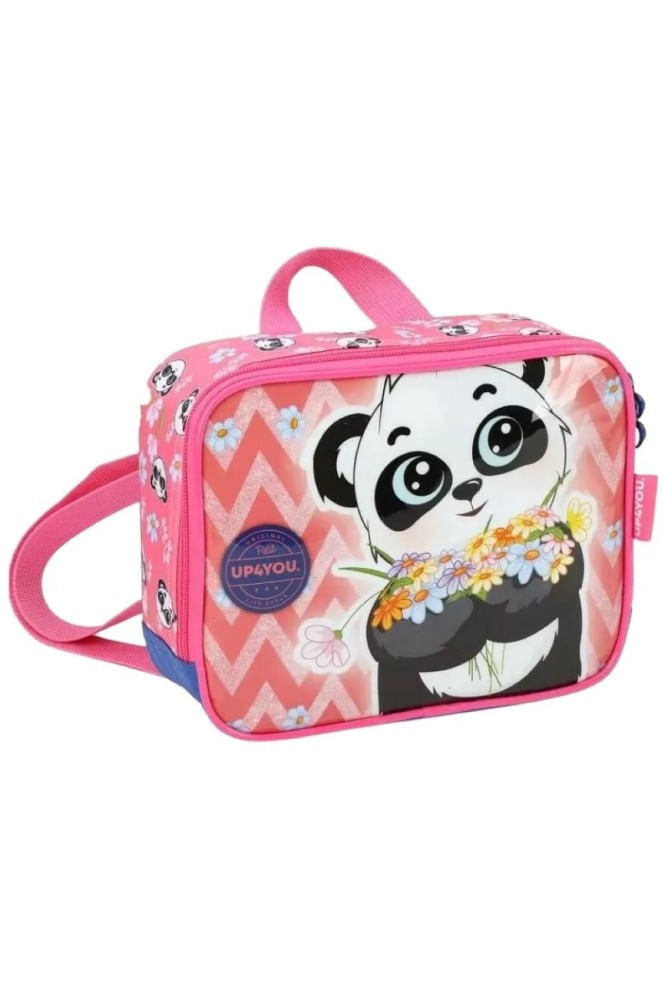 Lancheira-Luxcel-Panda-Infantil-La39363up-Rosa-
