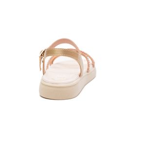 Sandália Sua Cia Mini Papete Infantil Menina Strass 7051.00582 Ouro