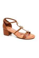 Sandalia-Bebece-Salto-Baixo-Feminina-Flor-T5228-432new-Caramelo
