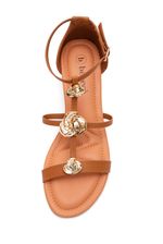 Sandalia-Bebece-Salto-Baixo-Feminina-Flor-T5228-432new-Caramelo