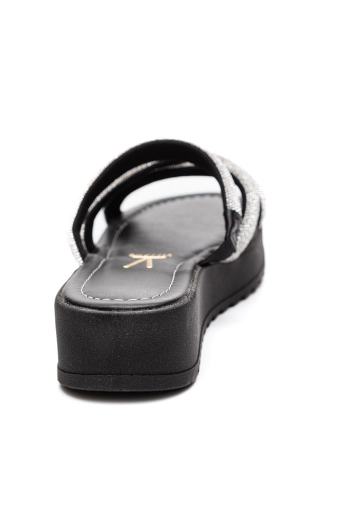 Chinelo Vizzano Sola Alta Feminino Brilho 6492.318 Preto