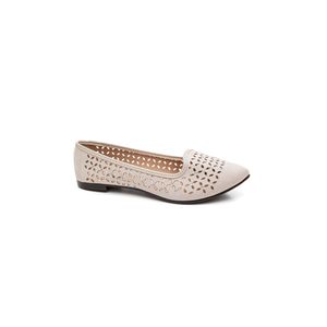 Sapatilha Moleca Bico Fino Feminina Em Gaspea Perfurada 5811.102 Cinza