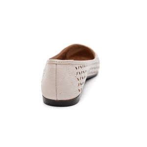 Sapatilha Moleca Bico Fino Feminina Em Gaspea Perfurada 5811.102 Cinza