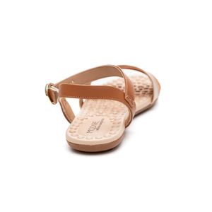 Sandalia Modare Ultraconforto Feminina Rasteira 7163.129 Caramelo