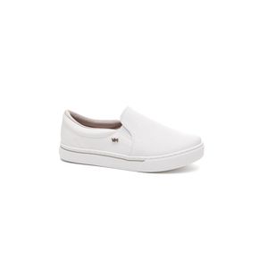 Tênis Via Marte Slip On Feminino Napa Flower 016-009-01 Branco