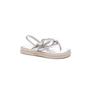 Sandália Mississipi Flatform Feminina Trança Frontal Texturizada Mc753-02 Prata