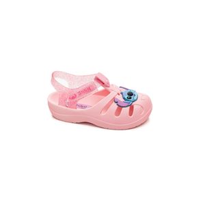 Sandália Grendene Kids Babuche Bebê Menina  Disney Magic Stitch 22303-Bk800 Rosa