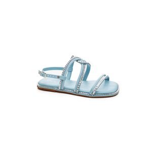 Sandália Chá De Mel Rasteira Feminina Napa Soft R5762 Azul