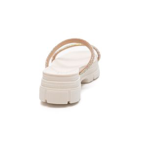 Chinelo Moleca Rasteira Feminina Strass  5501.103 Off-White