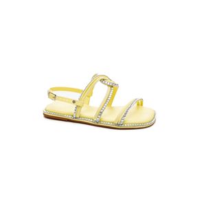 Sandália Chá De Mel Rasteira Feminina Napa Soft R5762 Amarelo