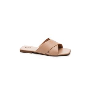 Chinelo Yoá Rasteira Feminina Bico Quadrado 205 Nude
