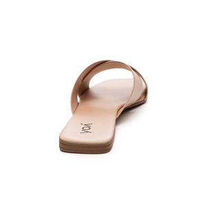 Chinelo Yoá Rasteira Feminina Bico Quadrado 205 Nude