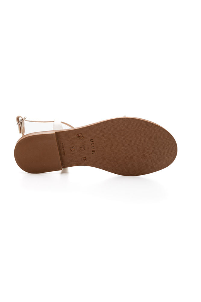 Sandália Lia Line Rasteira Feminina Anisha 2249.71793 Off-White