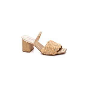 Sandália Piccadilly Salto Médio Feminina Tira Reversível 626045 Bege