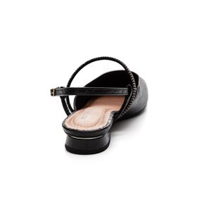 Sapatilha Piccadilly Bico Fino Feminina Napa Croco 279036 Preto