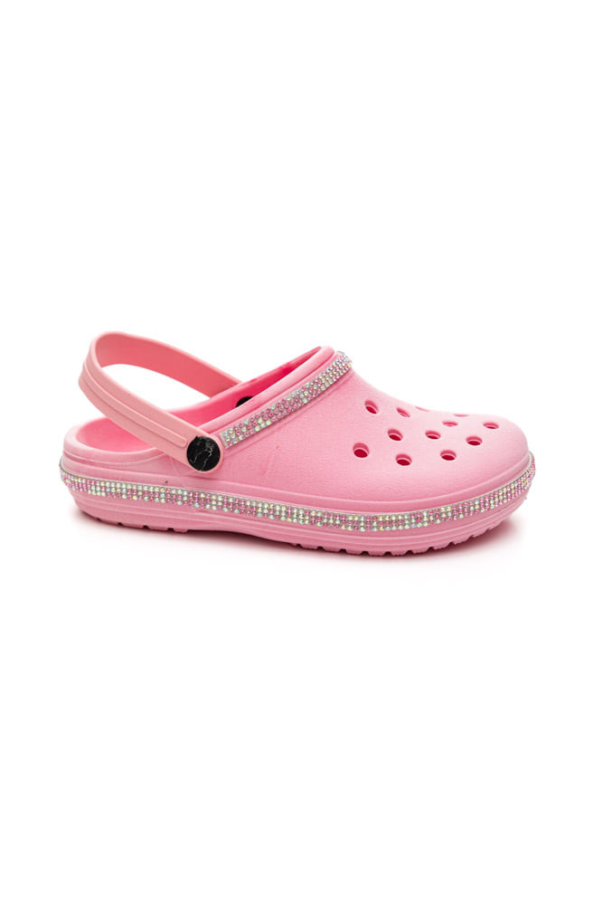 Sandália Sophia Almeida Babuche Infantil Menina Strass Rosa