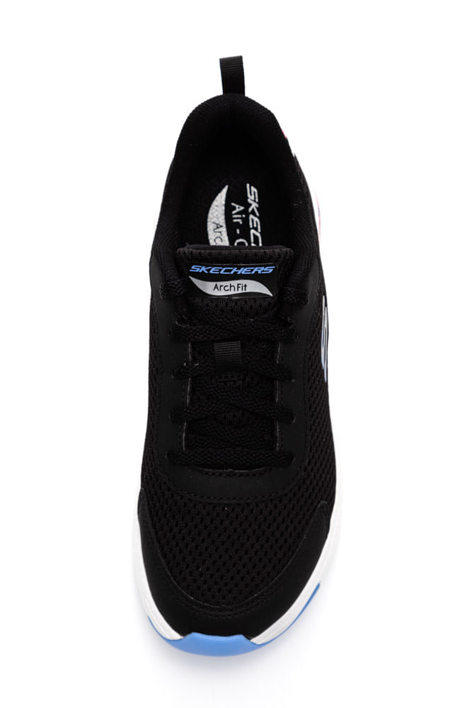 Tenis-Caminhada-Feminino-Skechers-Arch-Fit-896327br-Bkmt-Preto