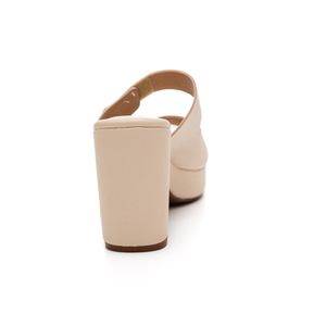 Tamanco Modare Ultra Conforto Feminino Salto Alto Napa  7203.101 Off-White