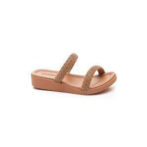 Tamanco Moleca Anabela Feminino Strass  5508.100 Nude