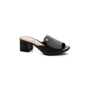 Tamanco Modare Ultra Conforto  Feminino Salto Baixo Napa 7172.110 Preto
