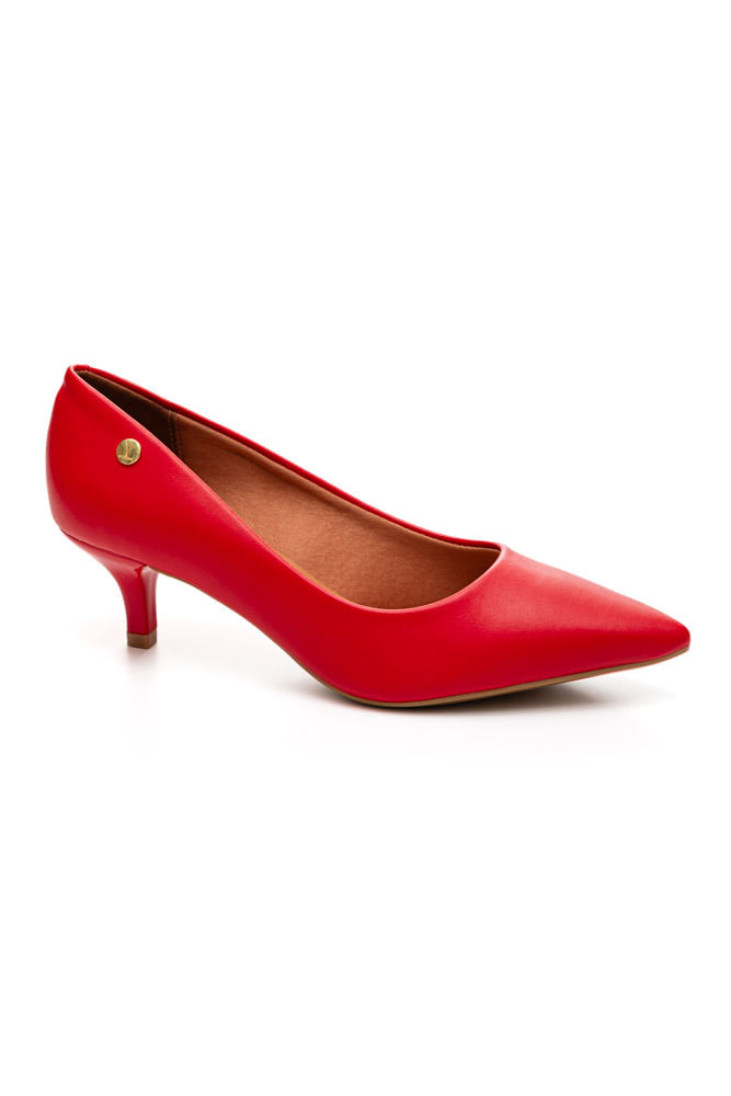 Sapato Scarpin Salto Médio Feminino Vizzano Vermelho