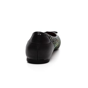 Sapatilha Vizzano Bico Redondo Feminina Brilho Furtacor 1432.108 Preto