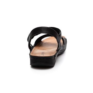 Sandália Campesí Salto Baixo Feminina Blaqueada Comfort Cp145-05 Preto