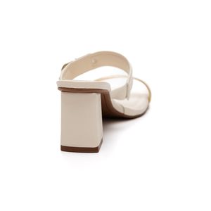 Tamanco Vizzano Salto Grosso Feminina Fivela 6455.132 Off-White
