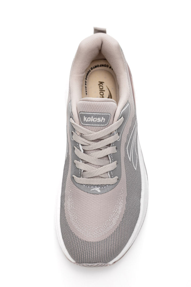 Tênis Kolosh Esportivo Feminino Fusion E0381-02 Cinza