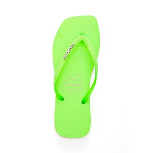 Chinelo Havaianas Slim Feminina Square Glitter  1496 Verde