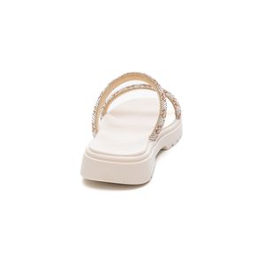 Chinelo Molekinha Rasteira Juvenil Menina Brilho 2344.127 Off-White