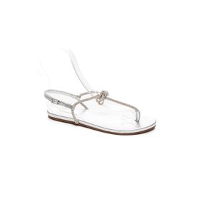 Sandália Bottero T-Strap Feminina Com Strass 364108 Prata