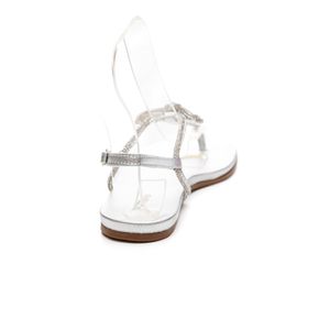 Sandália Bottero T-Strap Feminina Com Strass 364108 Prata
