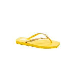 Chinelo Ramarim Solarize Square Feminino Glitter 41233-14 Amarelo