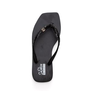Chinelo Ramarim Solarize Square Feminino Glitter 241250-05 Preto