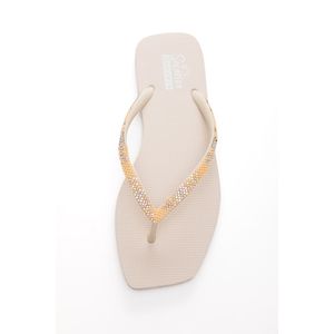 Chinelo Ramarim Solarize Square Feminino Colors 241249-02 Off-White