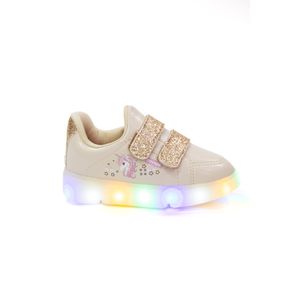 Tênis Novopé Infantil Led Infantil Menina Style Unicórnio 50001022-2904 Off-White