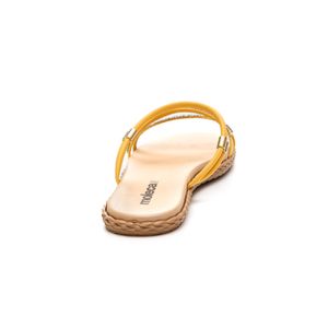 Chinelo Moleca Rasteira Feminina Com Brilhos 5452.13 Amarelo