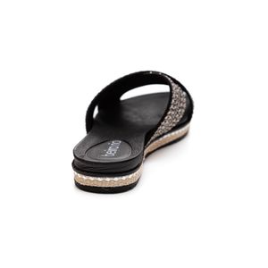 Chinelo Beira Rio Rasteira Feminina Brilhos 8321.1754 Preto