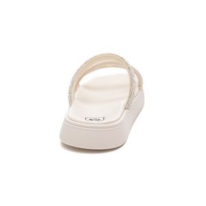 Chinelo Molekinha Rasteira Juvenil Menina Strass 2358 Off-White