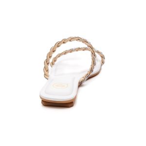 Chinelo Molekinha Rasteirinha Juvenil Menina Strass 2354.108 Branco