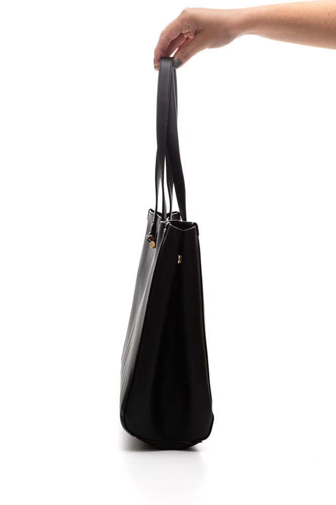 Bolsa De Ombro Via Marte Alça Longa Com Necessaire B2-515-01 Preto