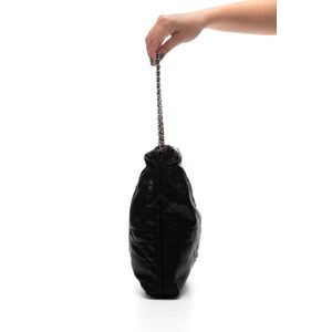 Bolsa De Ombro Matelassê Média Feminina Alça Corrente B1-137-01 Preto