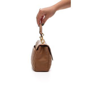 Bolsa Via Marte Bag Tiracolo Média Feminina Matelassê  B2-520-01 Marrom