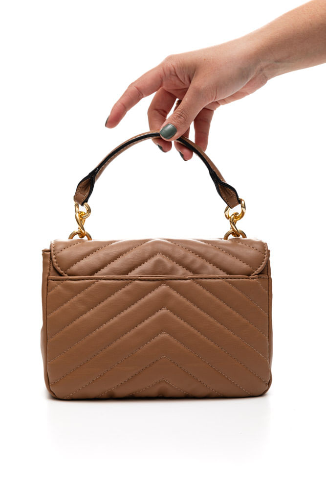 Bolsa Via Marte Bag Tiracolo Média Feminina Matelassê B2-520-01 Marrom